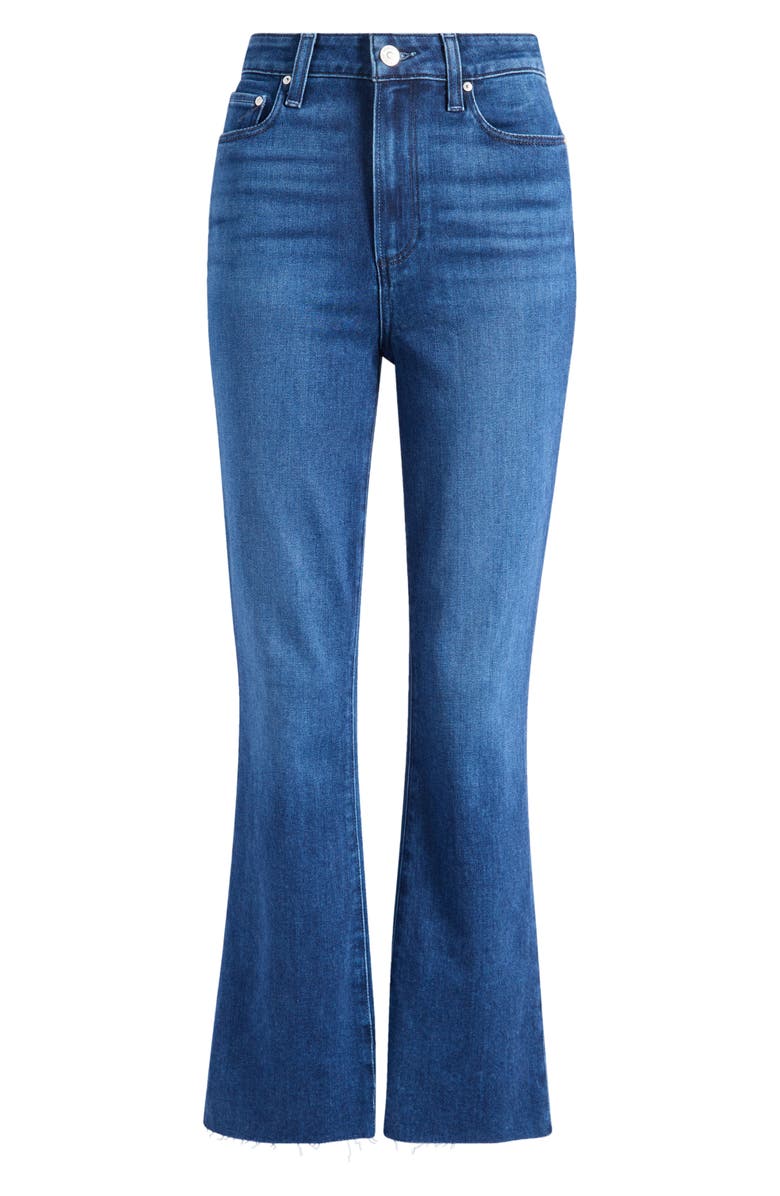 PAIGE Claudine Raw Hem High Waist Ankle Flare Jeans, Alternate, color, 