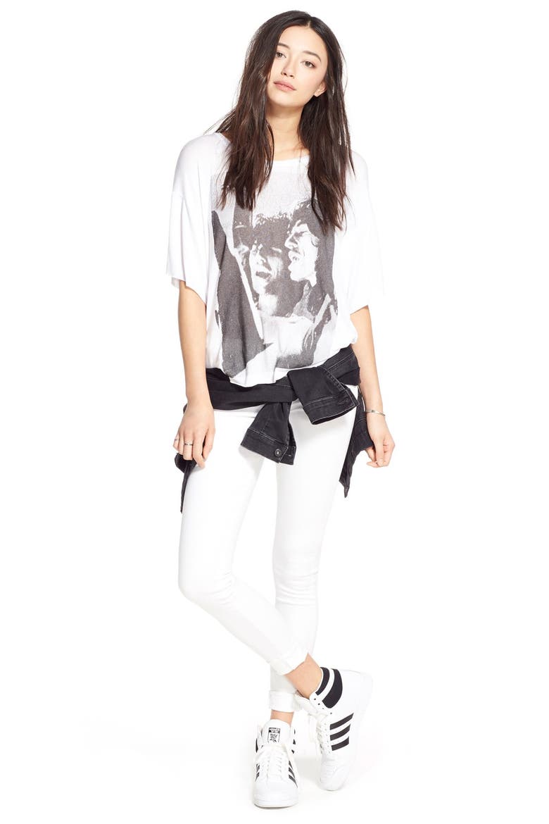'Sarah' Skinny Jeans, Alternate, color, WHITE