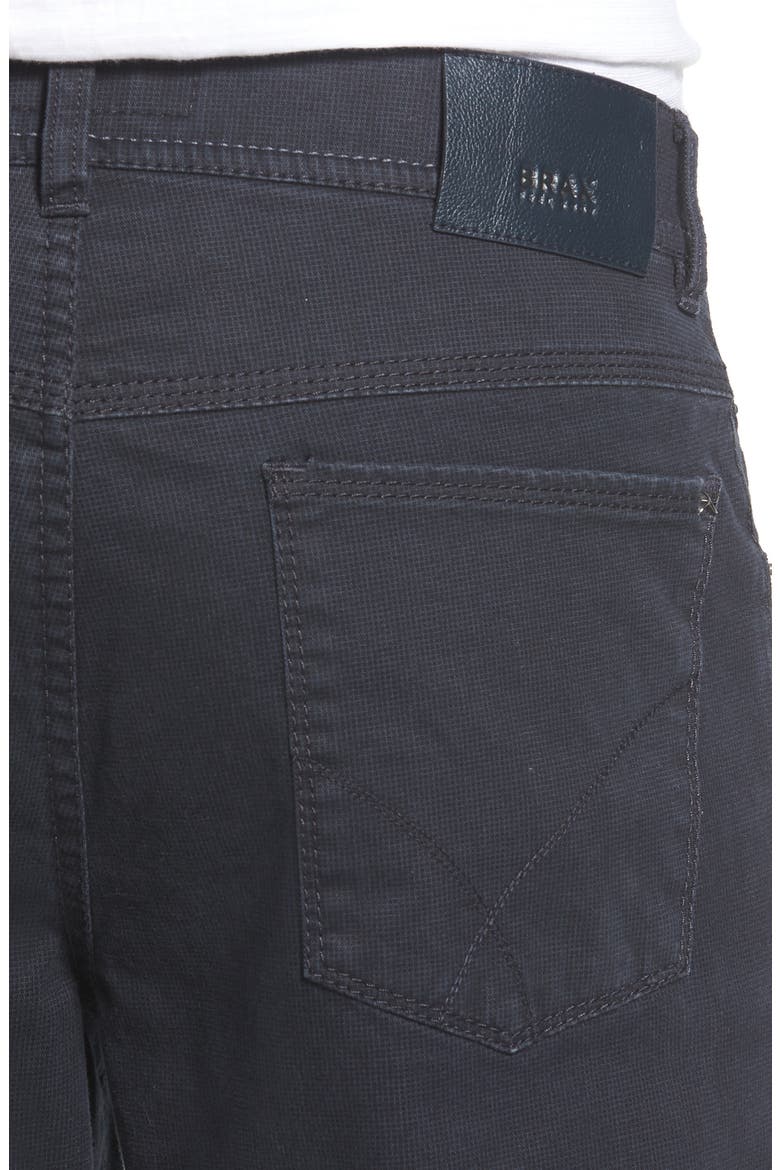 Neat Print Stretch Cotton Pants, Alternate, color, NAVY
