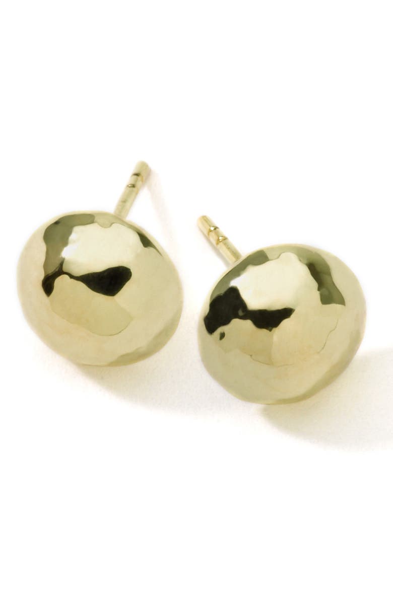 Ippolita 'Glamazon' 18k Gold Hammered Ball Earrings, Main, color, 