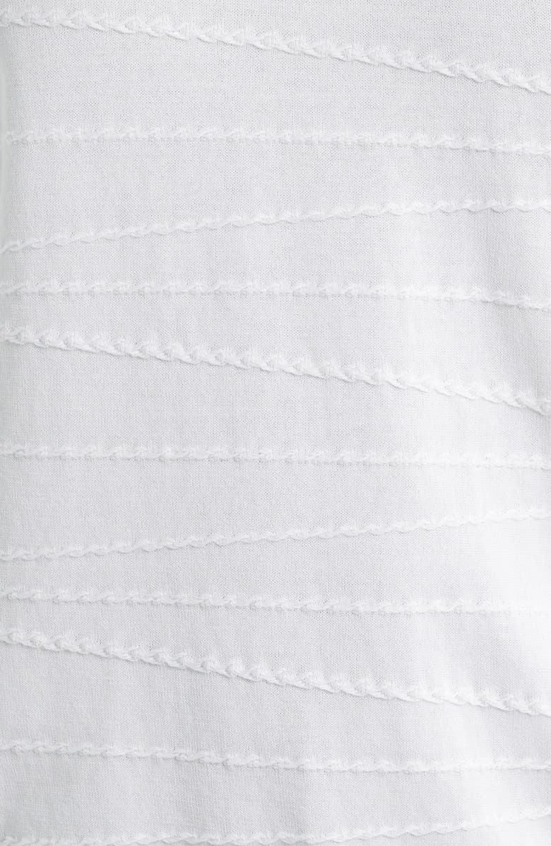 Bugatchi Textured Cotton & Silk Crewneck Sweater, Alternate, color, Chalk