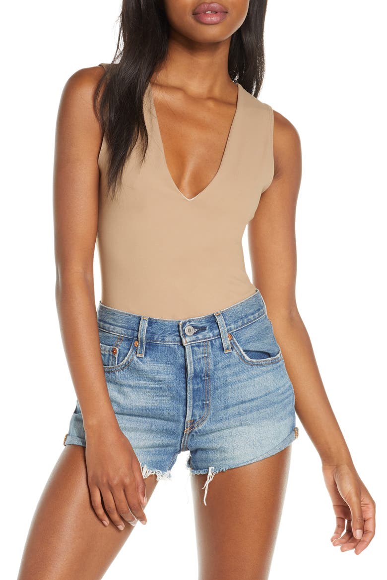 Intimately FP Keep It Sleek Bodysuit, Alternate, color, NEUTRAL