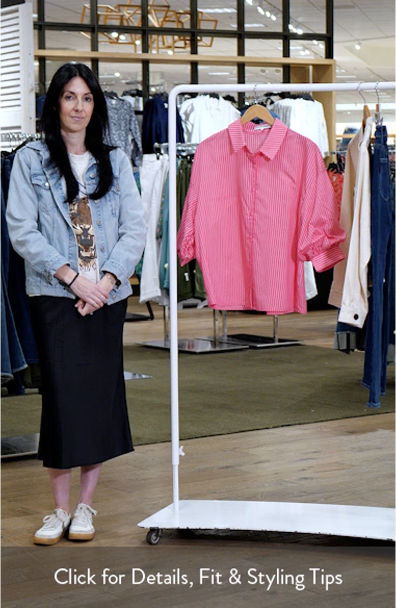 Stripe Balloon Sleeve Shirt, sales video thumbnail