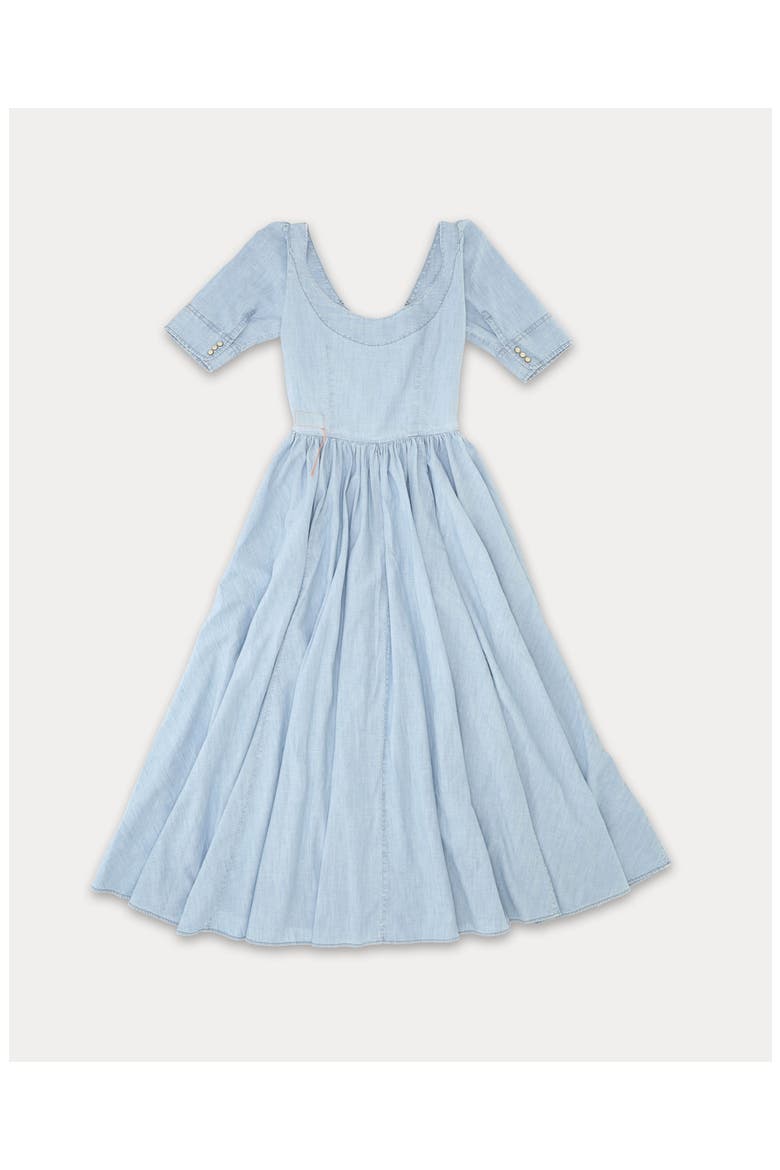 Chambray Dress, Alternate, color, Bleach Wash
