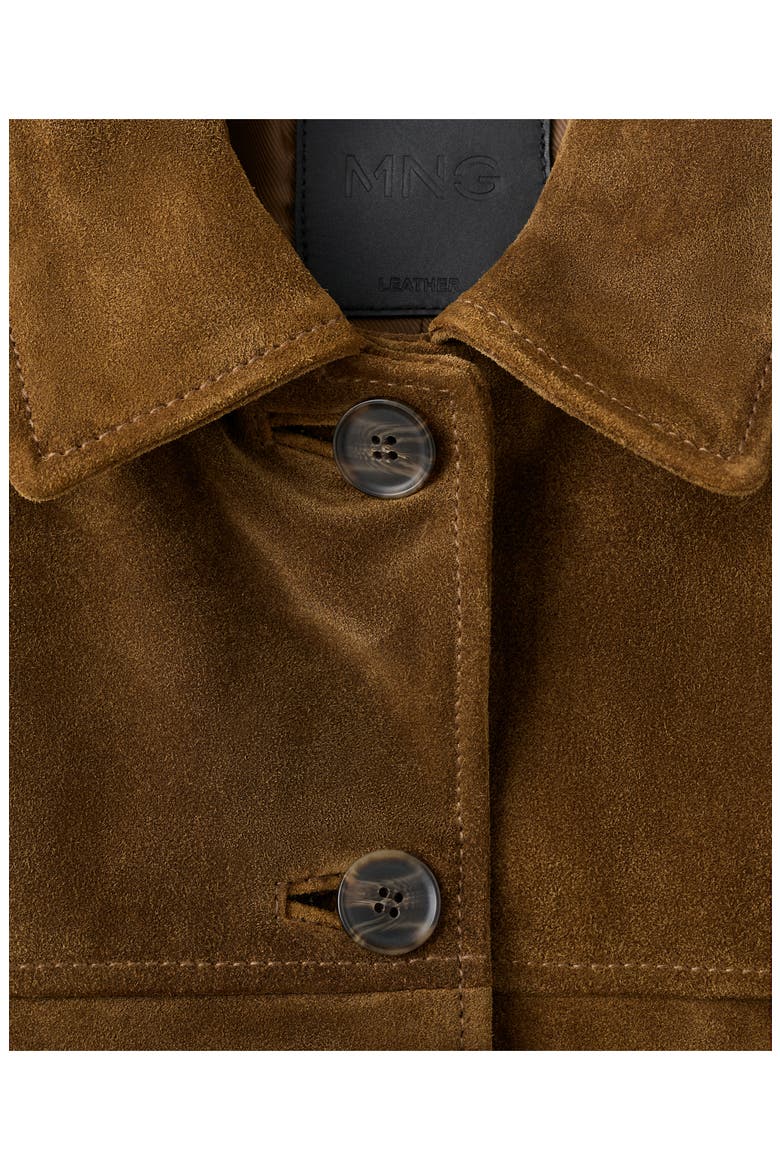 Laura Crop Suede Jacket, Alternate, color, TOBACCO BROWN