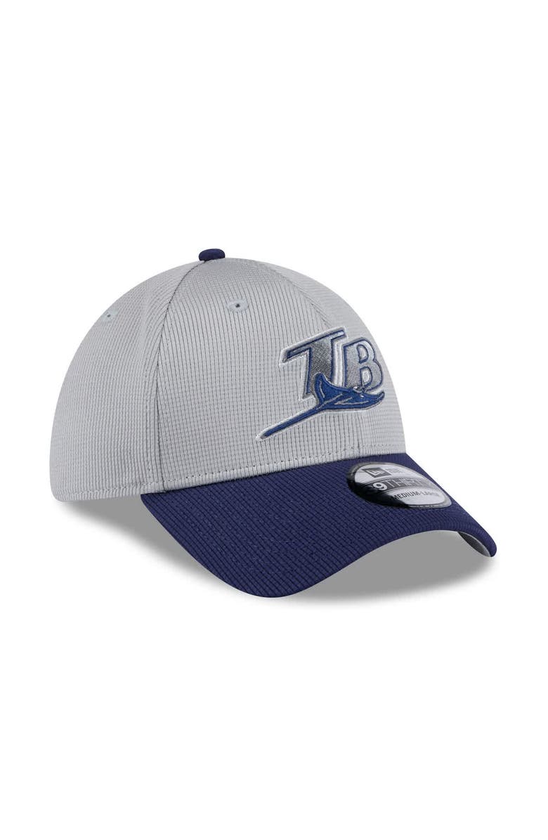 New Era Men's New Era  Gray/Navy Tampa Bay Rays 2025 Batting Practice 39THIRTY Flex Hat, Alternate, color, 