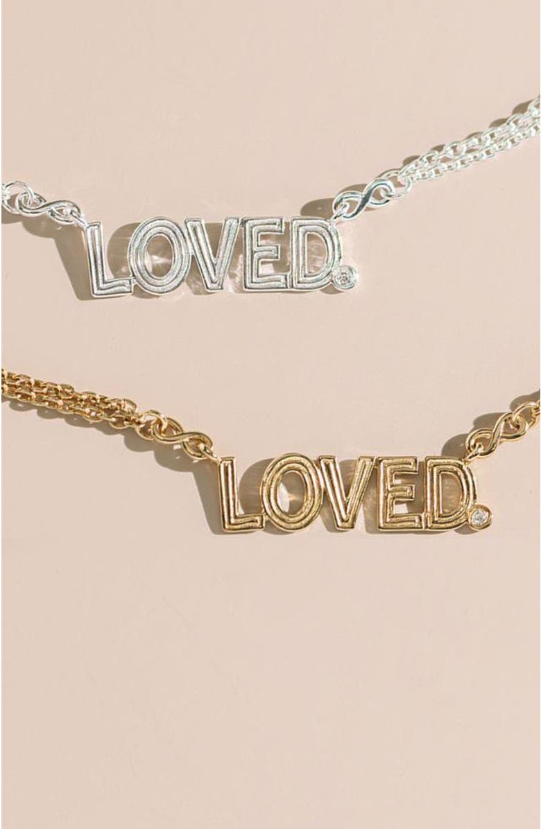 Rizen Jewelry Loved Necklace, Alternate, color, 18K Gold Plated