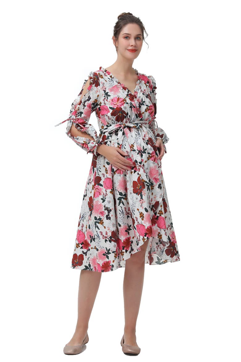 Akemi Maternity/Nursing Hospital Gown, Alternate, color, PINK FLORAL