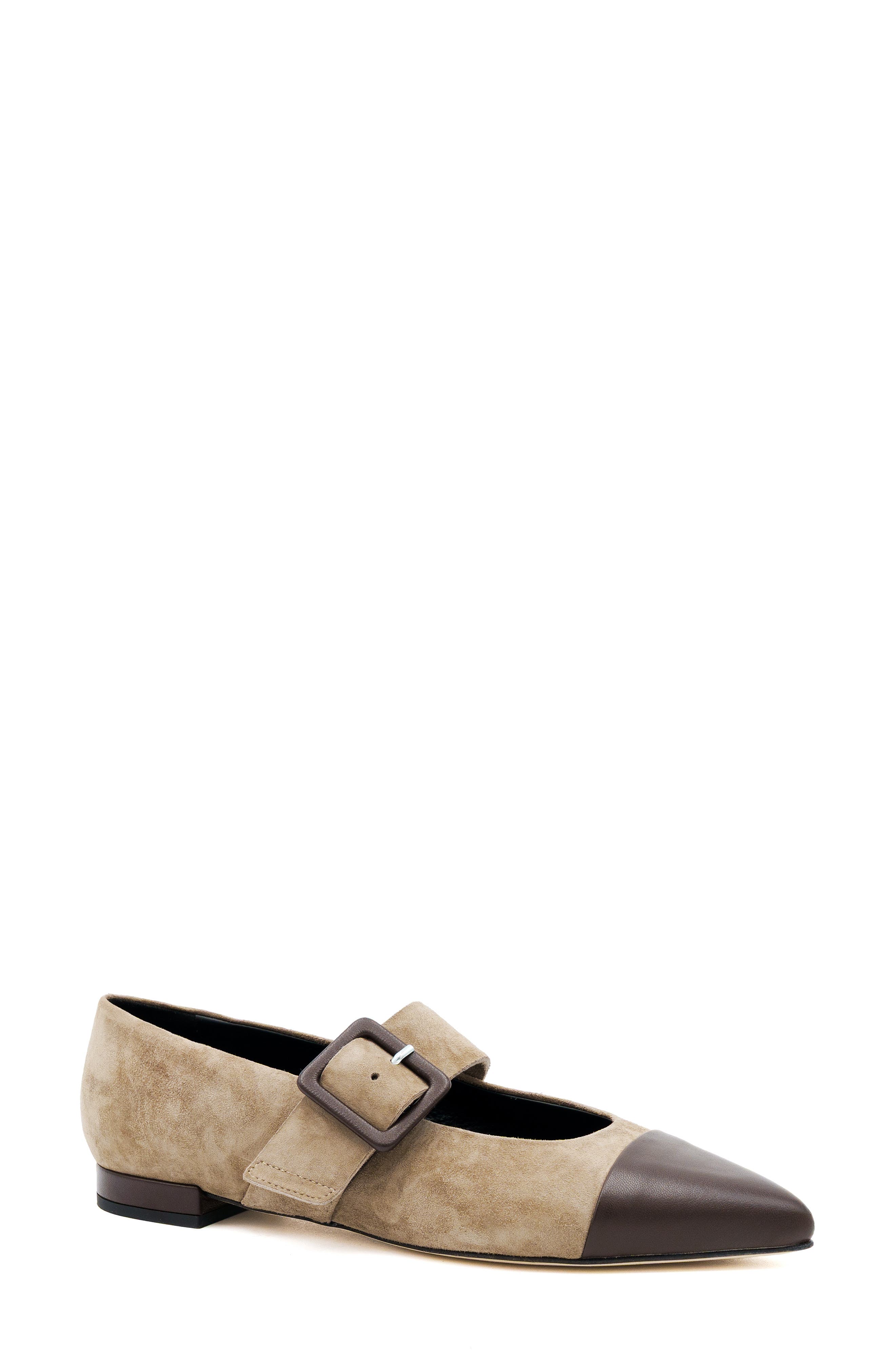 Tamigi Leather Mary Jane, Main, color, OAT/ EBONY