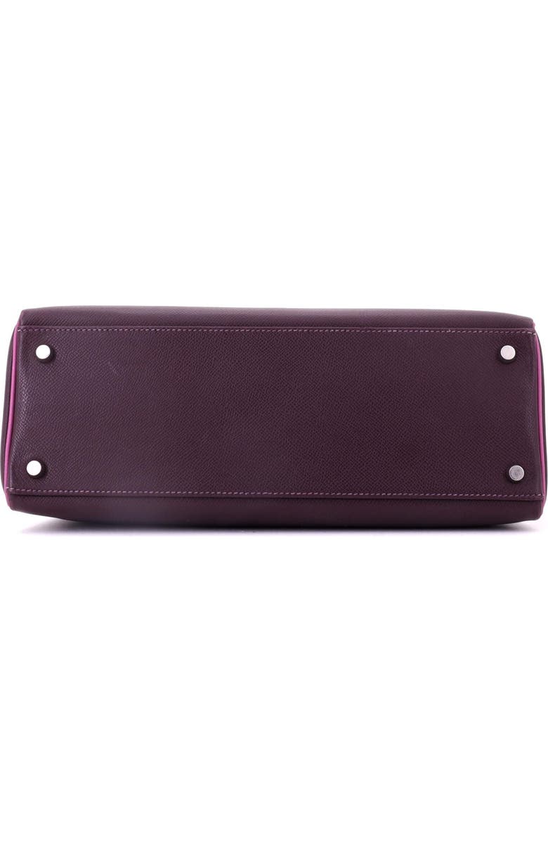 Pre-Owned Hermes Kelly Handbag Bicolor Epsom with Palladium Hardware 32, Alternate, color, Bicolor-Raisin/Cyclamen