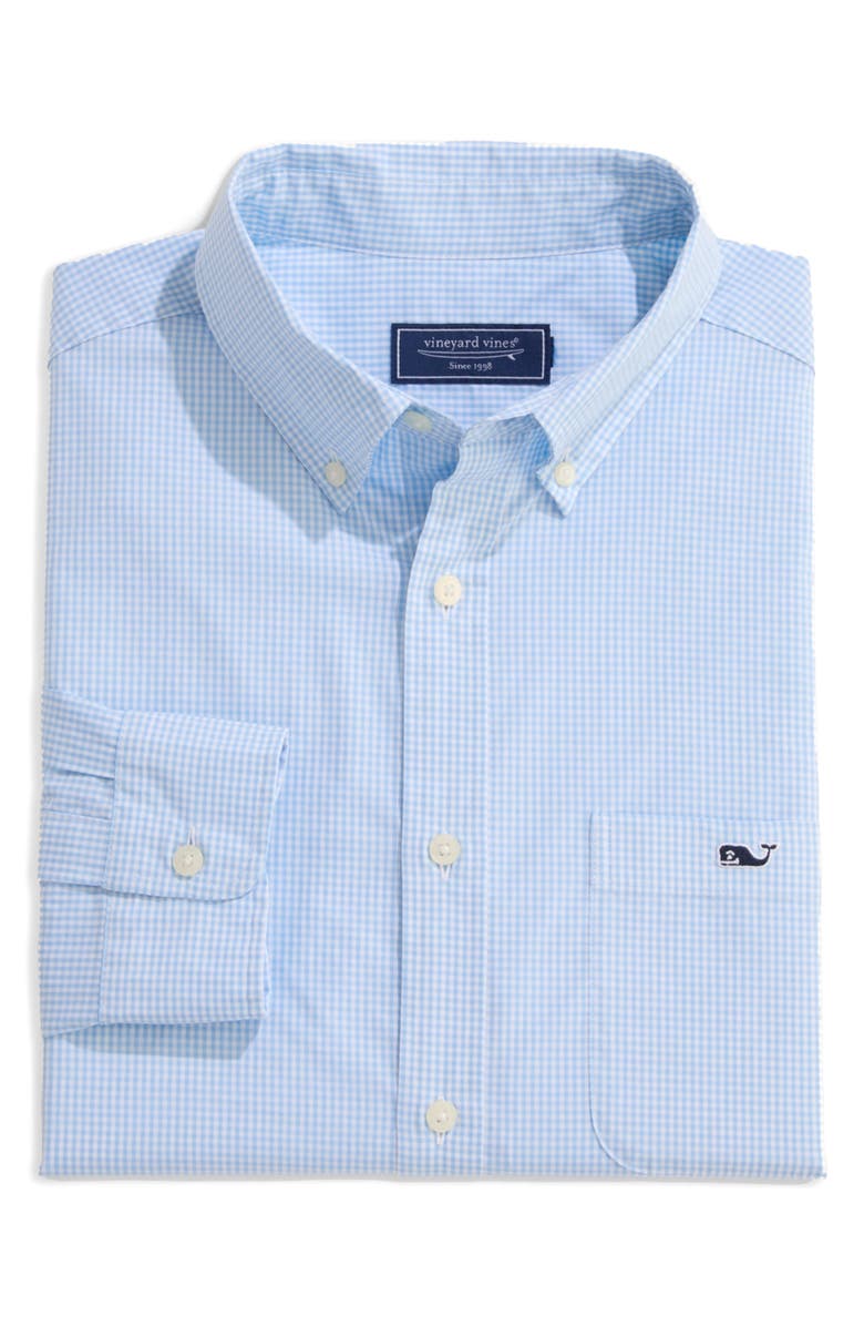 vineyard vines Anegada Gingham Button-Down Shirt, Alternate, color, Jake Blue