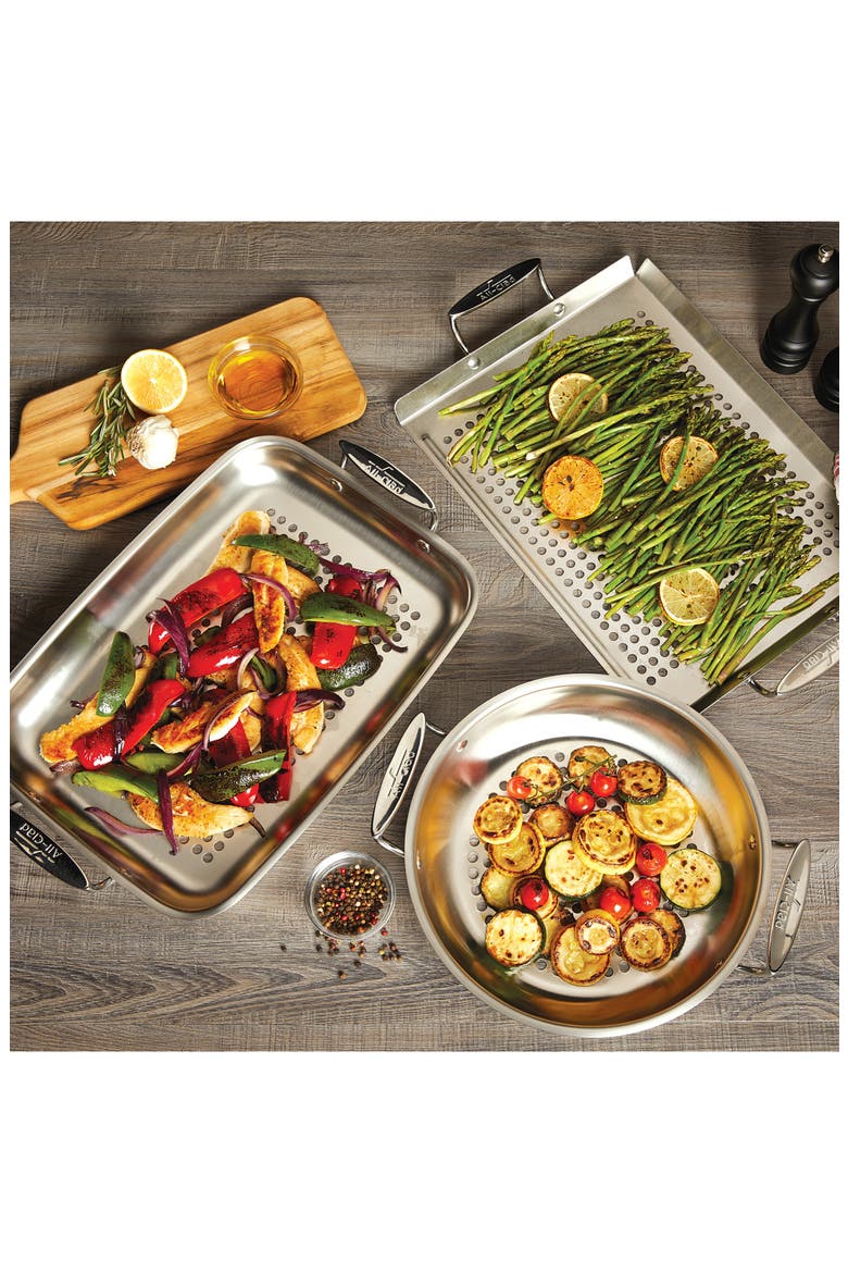 Stainless Steel Outdoor Basket, Alternate, color, SILVER