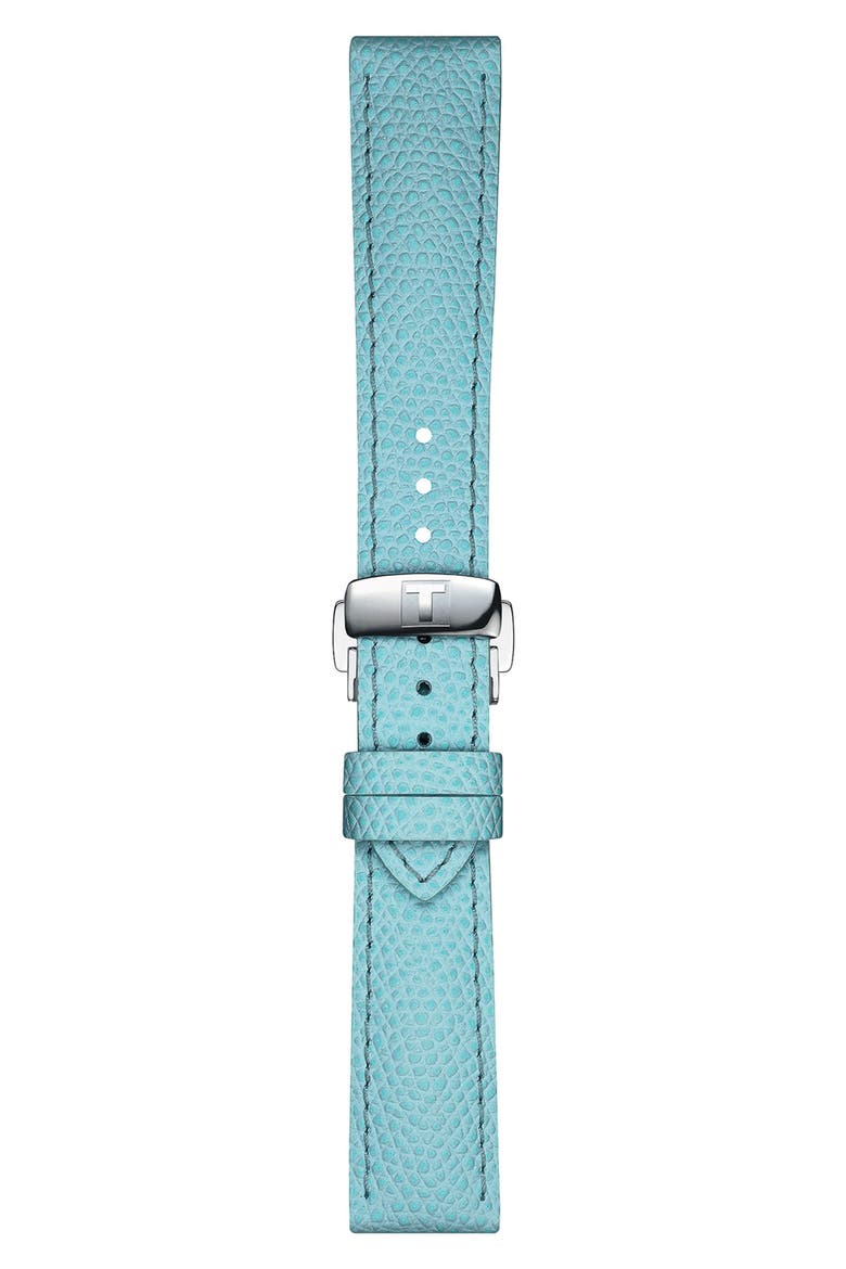 Chemin des Tourelles Powermatic 80 Leather Strap Watch, 34mm, Alternate, color, BLUE