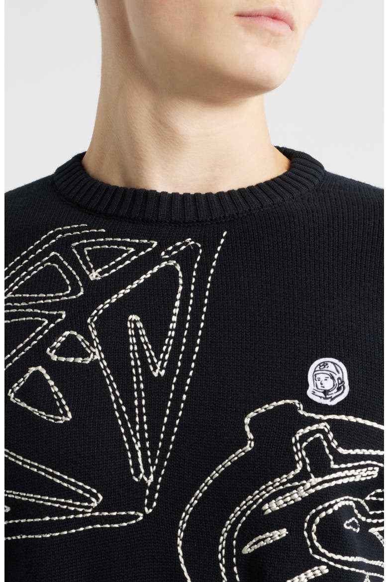 Diamond Dollar Crewneck Sweater, Alternate, color, BLACK