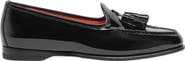 Santoni Women's Andrea Black Patent Tassel Loafer