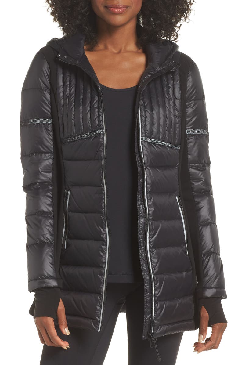 Blanc Noir Reflective Down Puffer Jacket, Main, color,