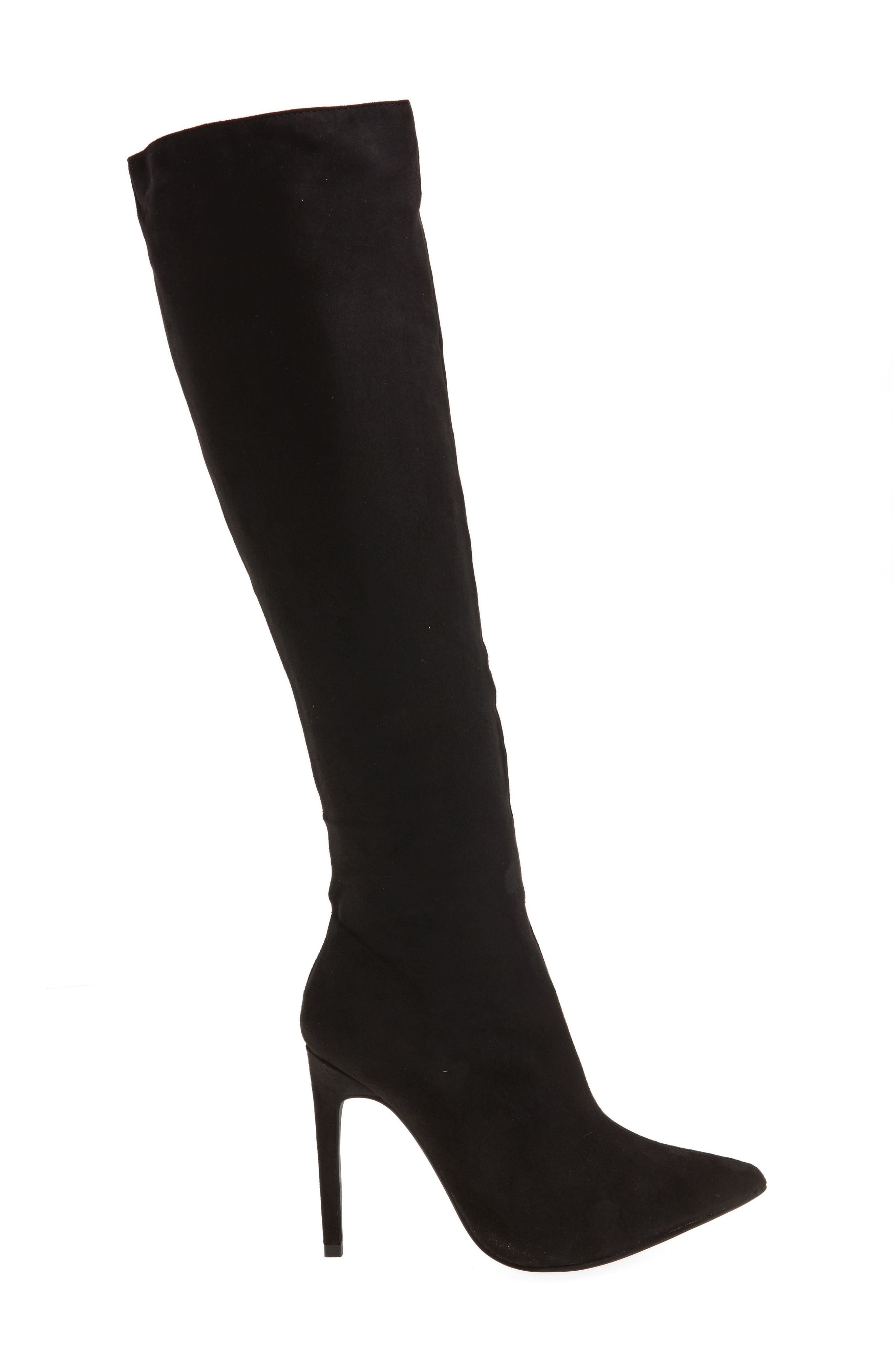 Jalouse Knee High Boot, Alternate, color, BLACK SUEDE