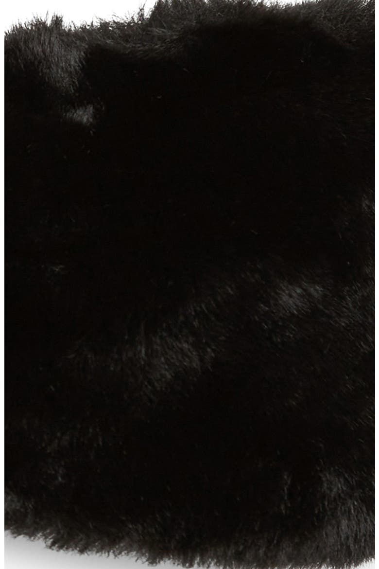 Faux Fur Headband, Alternate, color, BLACK