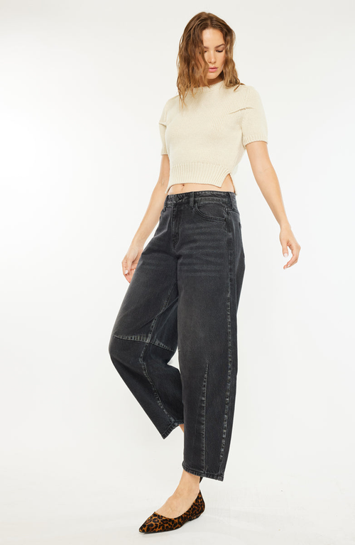 Kancan Luz High Rise Horseshoe Jeans In Black