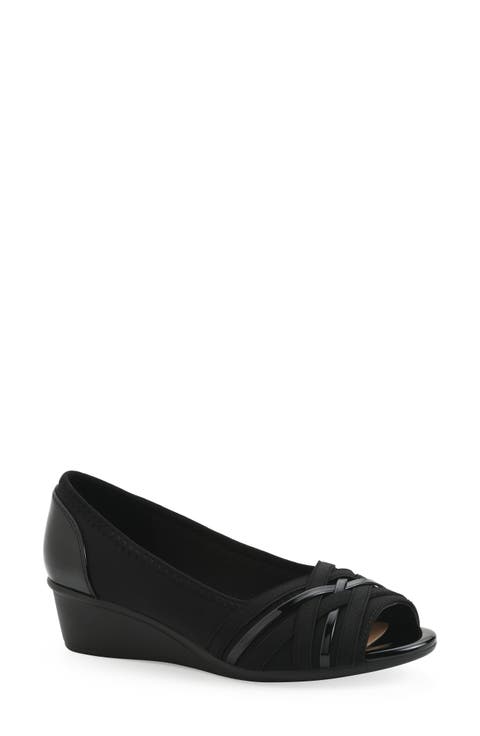 Boldest Wedge Peep Toe Pump (Women)