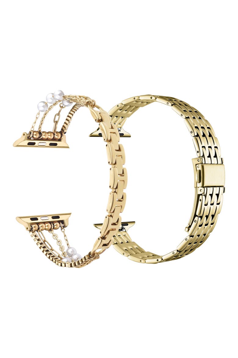 Eleanor Cape Set of 2 Watchbands, Alternate, color, GOLD
