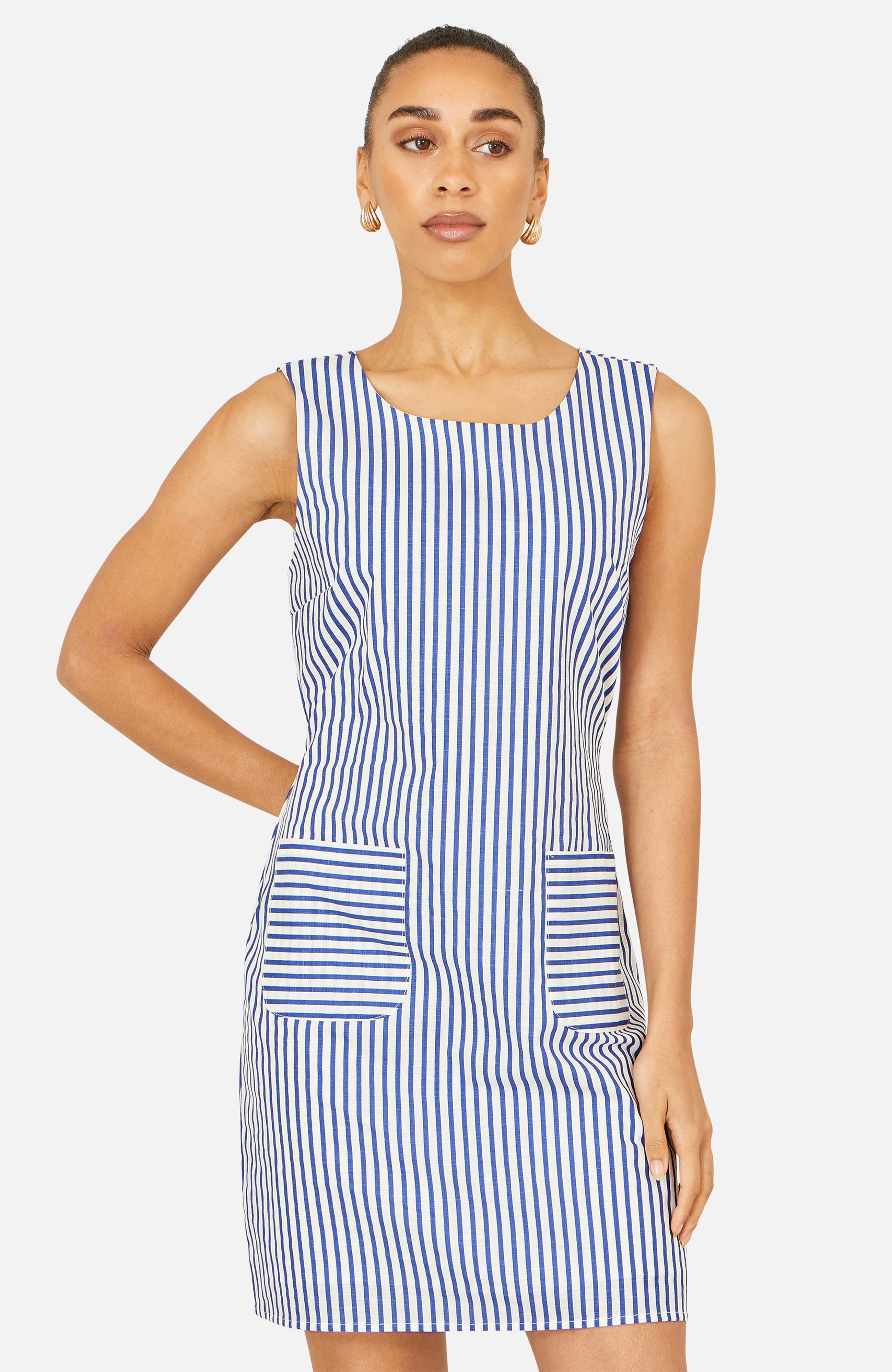 Stripe Cotton Shift Dress