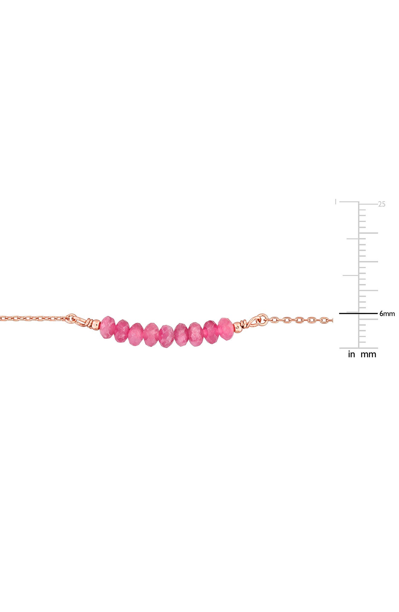DELMAR Pink Tourmaline Beaded Necklace & Bracelet Set (Women ...