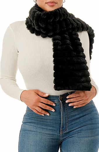MARCUS ADLER Faux Fur Pull-Through Scarf