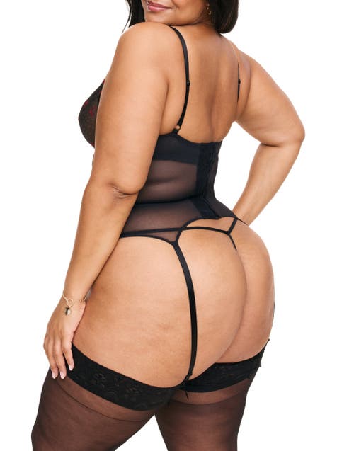 Adore Me Lovette Unlined Plunge Bustier In Black