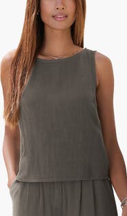 LASCANA Sleeveless Linen Blouse
