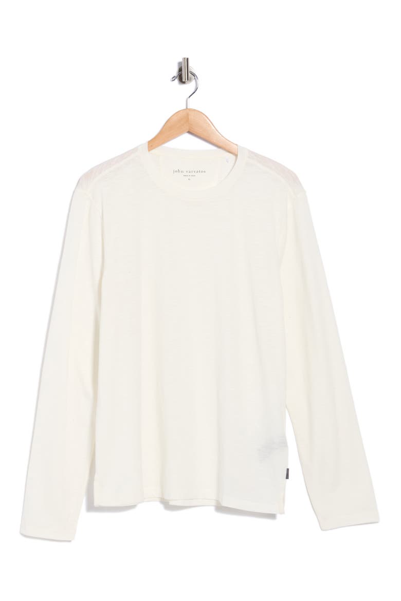 Pierce Long Sleeve Crewneck T-Shirt, Main, color, SALT