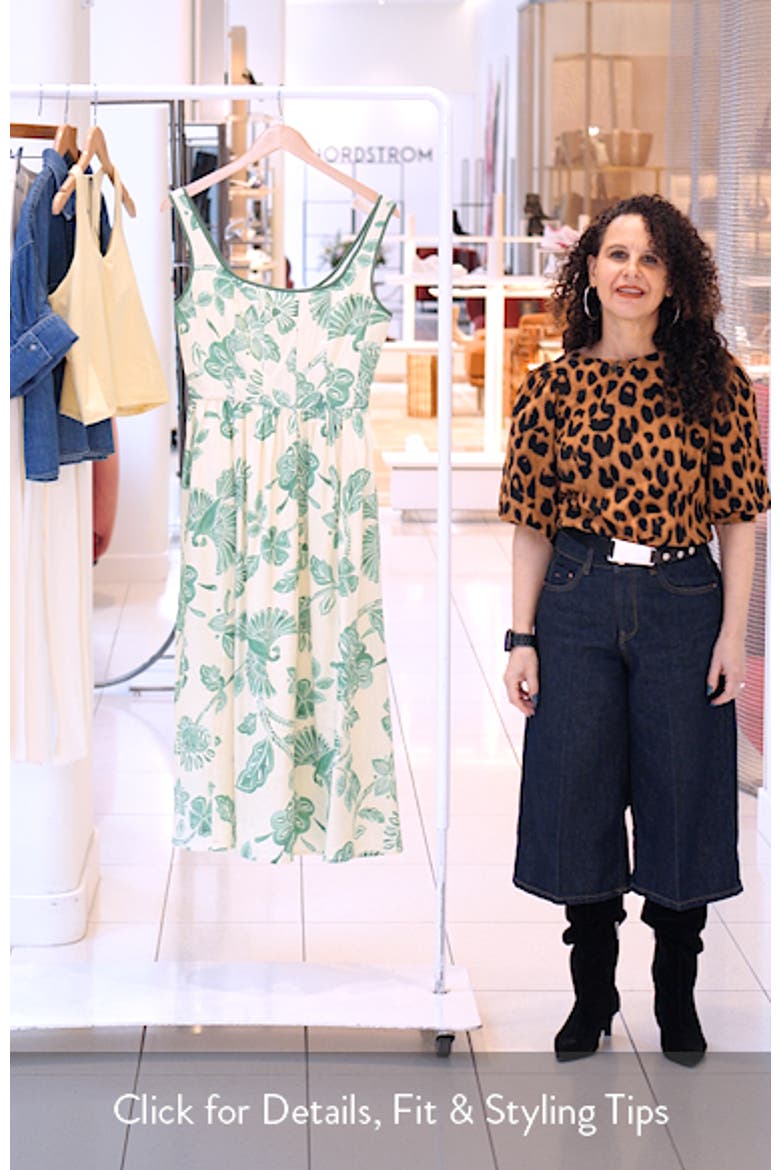 Floral Print Panel Midi Dress video