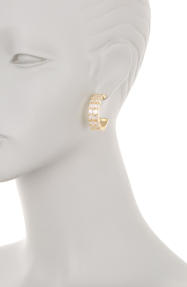 EYE CANDY LOS ANGELES Isla Sparkling Cubic Zirconia Hoop Earrings, Alternate, color, 