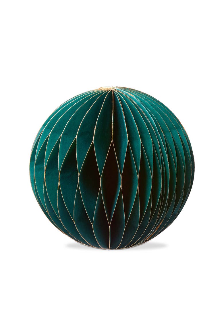 Large Green Glimmer Paper Ball Decor for Holiday Sculptures, Main, color, Green