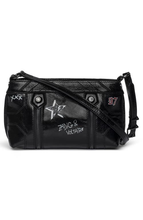Zadig & Voltaire Sunny Mood Punk Embellished Leather Shoulder Bag In Black