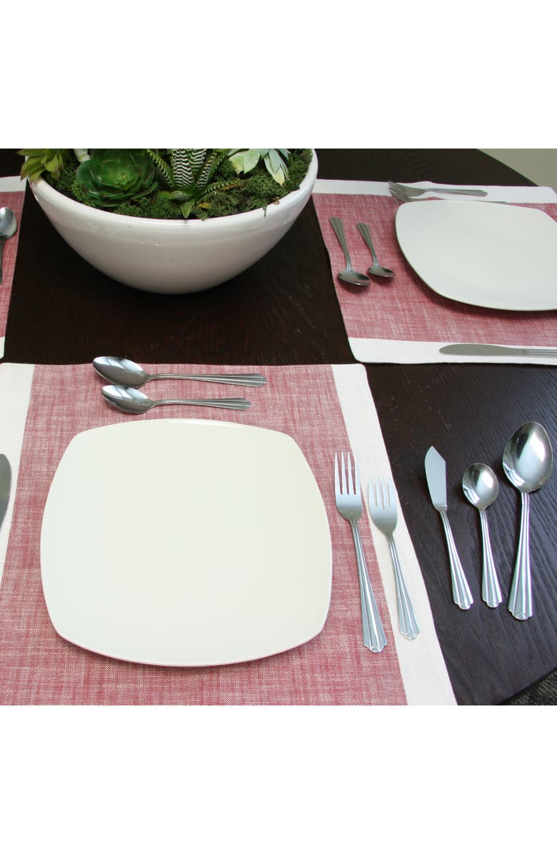 Gibson Home Classic Canberra 45 Piece Stainless Steel Flatware Set, Alternate, color, Silver