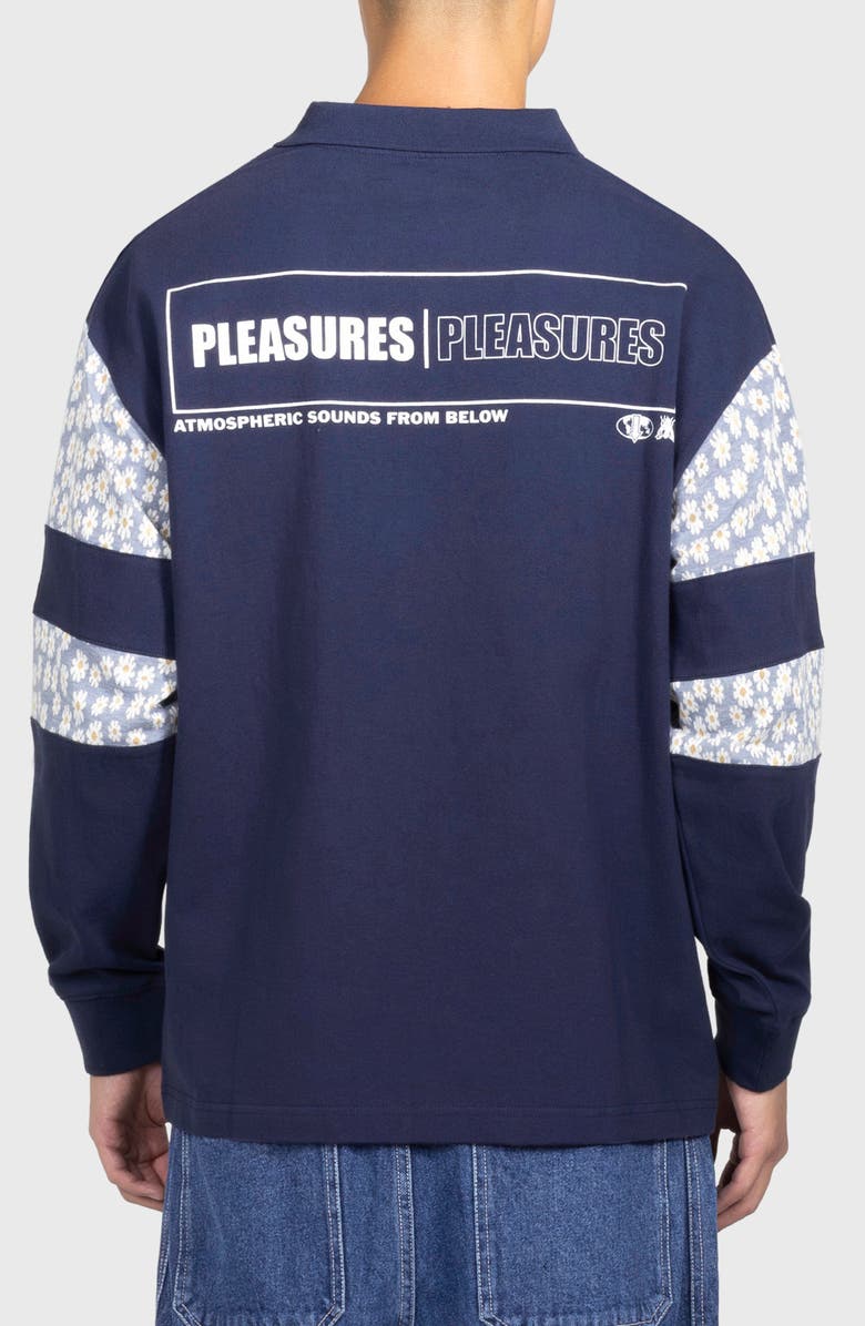 PLEASURES Sounds Cotton Rugby Polo, Alternate, color, Navy