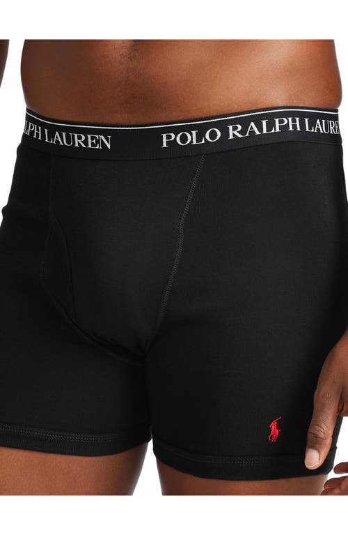 Polo Ralph Lauren 3-pack Wicking Boxer Briefs In Black