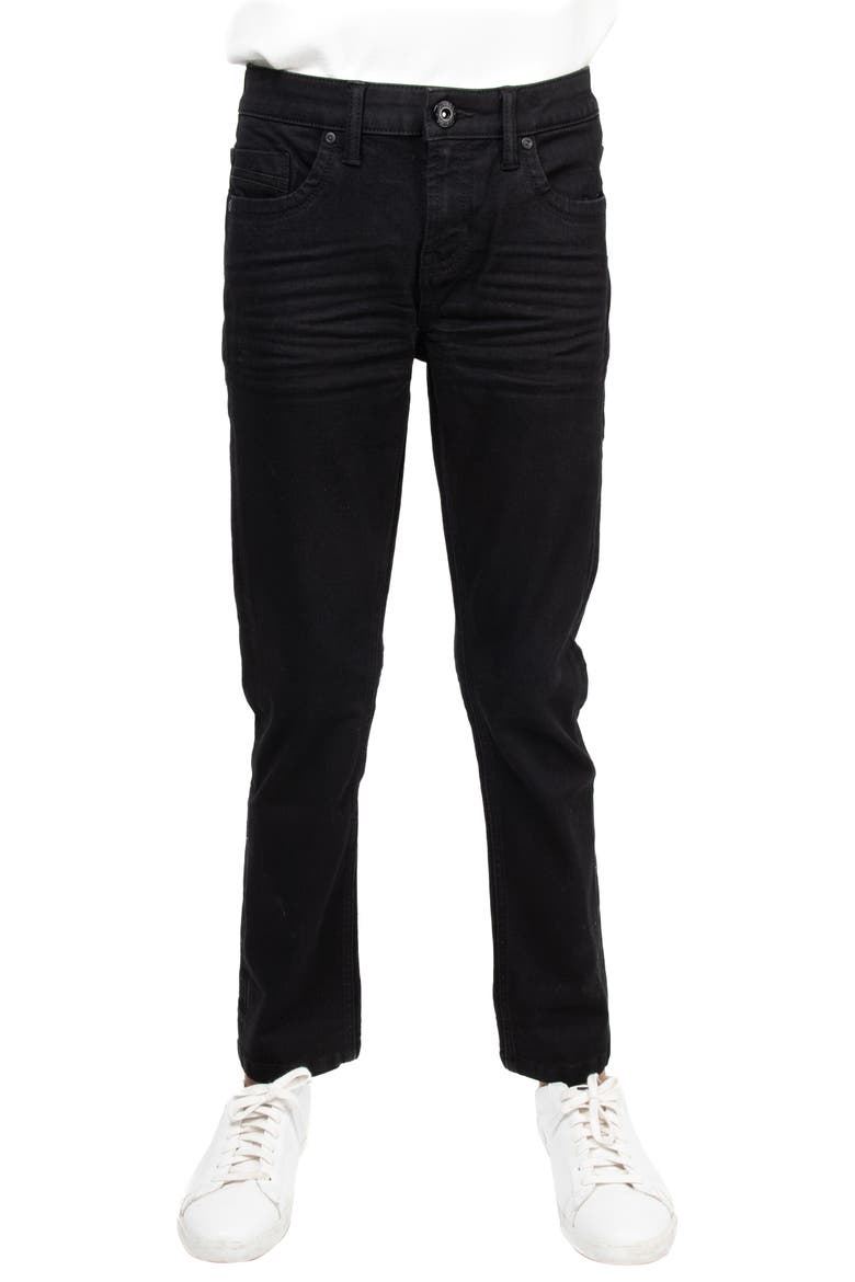 Kids' Cultura Stretch Straight Leg Jeans, Main, color, JET BLACK