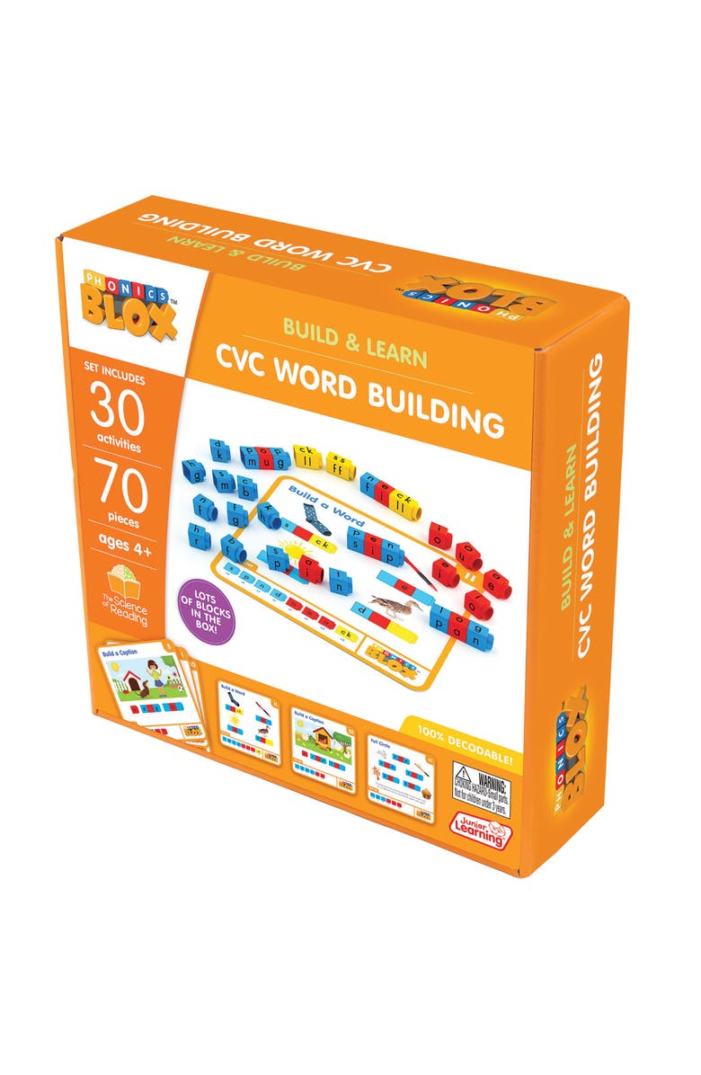 Junior Learning Rainbow Phonics Blox Cvc Word Building, Alternate, color, Multicolored