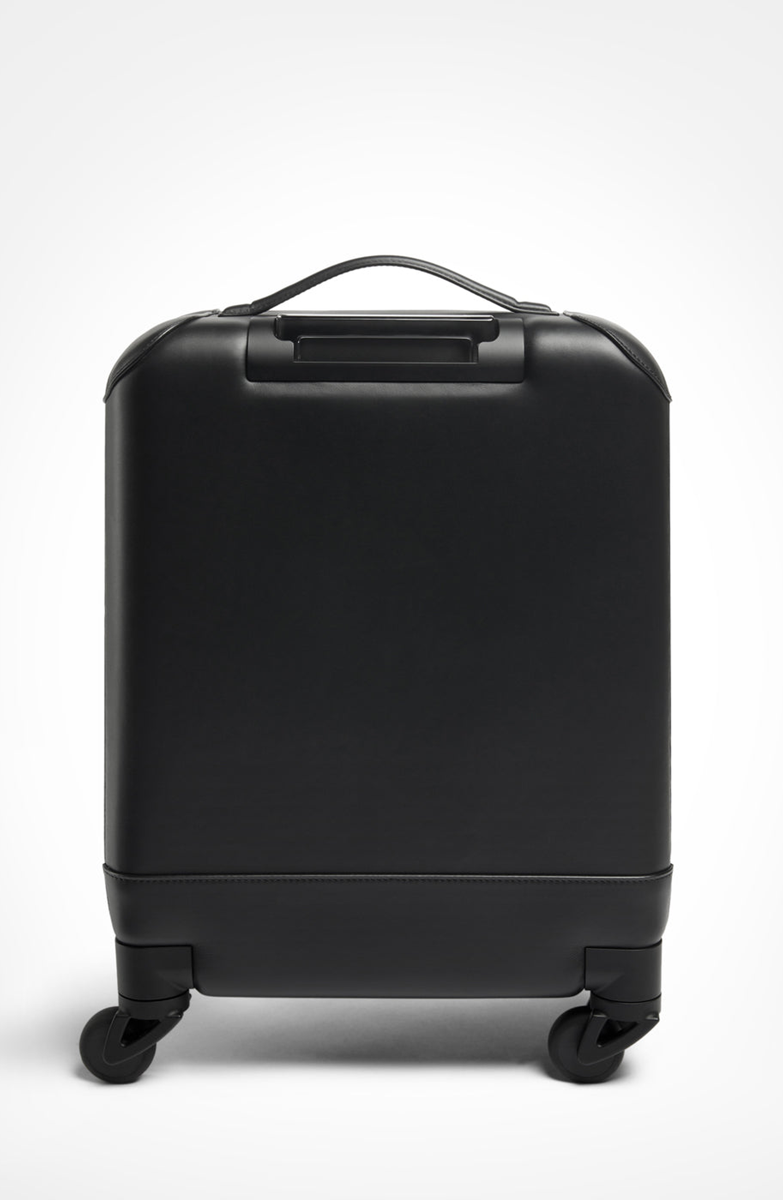 Aviteur Calfskin Lucite Handle Carry-on 19 Luggage, Alternate, color, Black / Palladium
