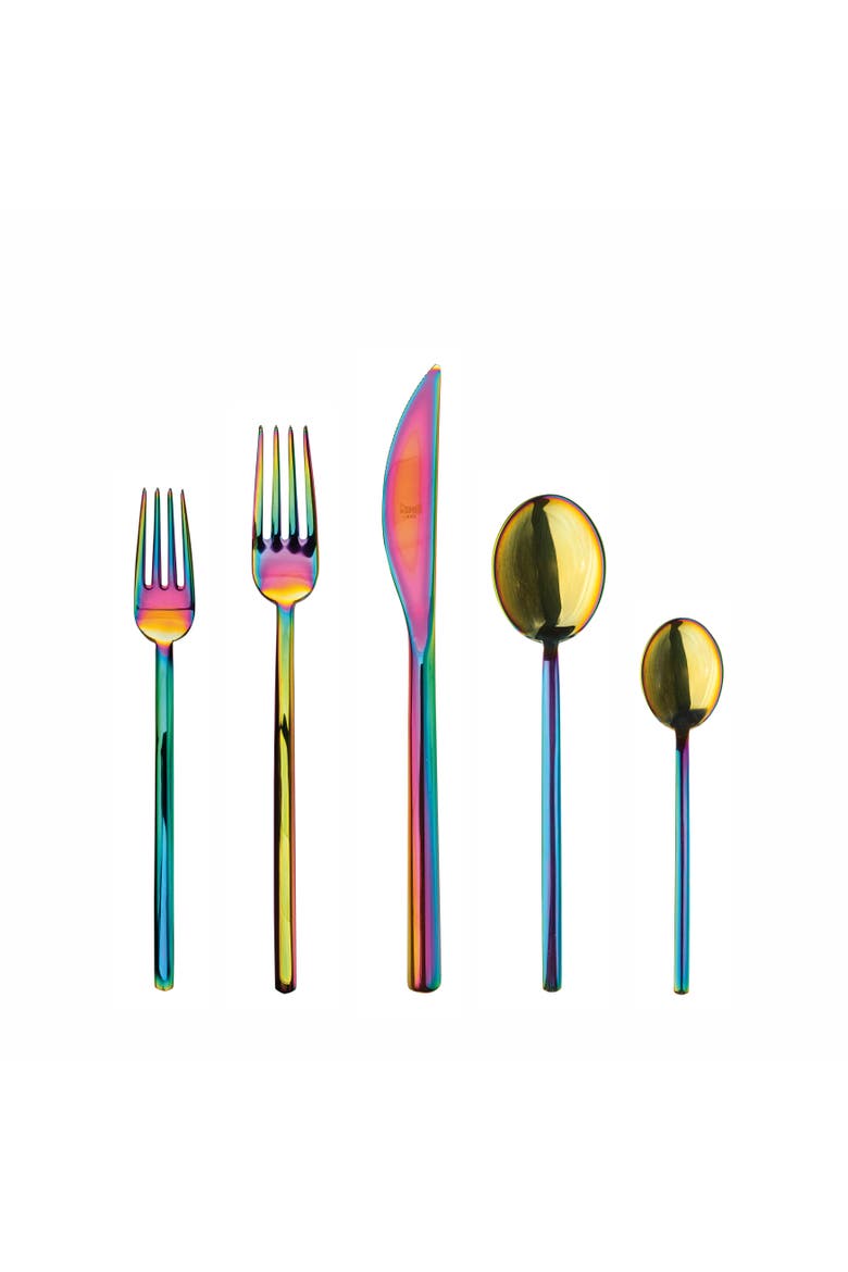 Due Flatware Set - 20 Pieces, Main, color, Rainbow