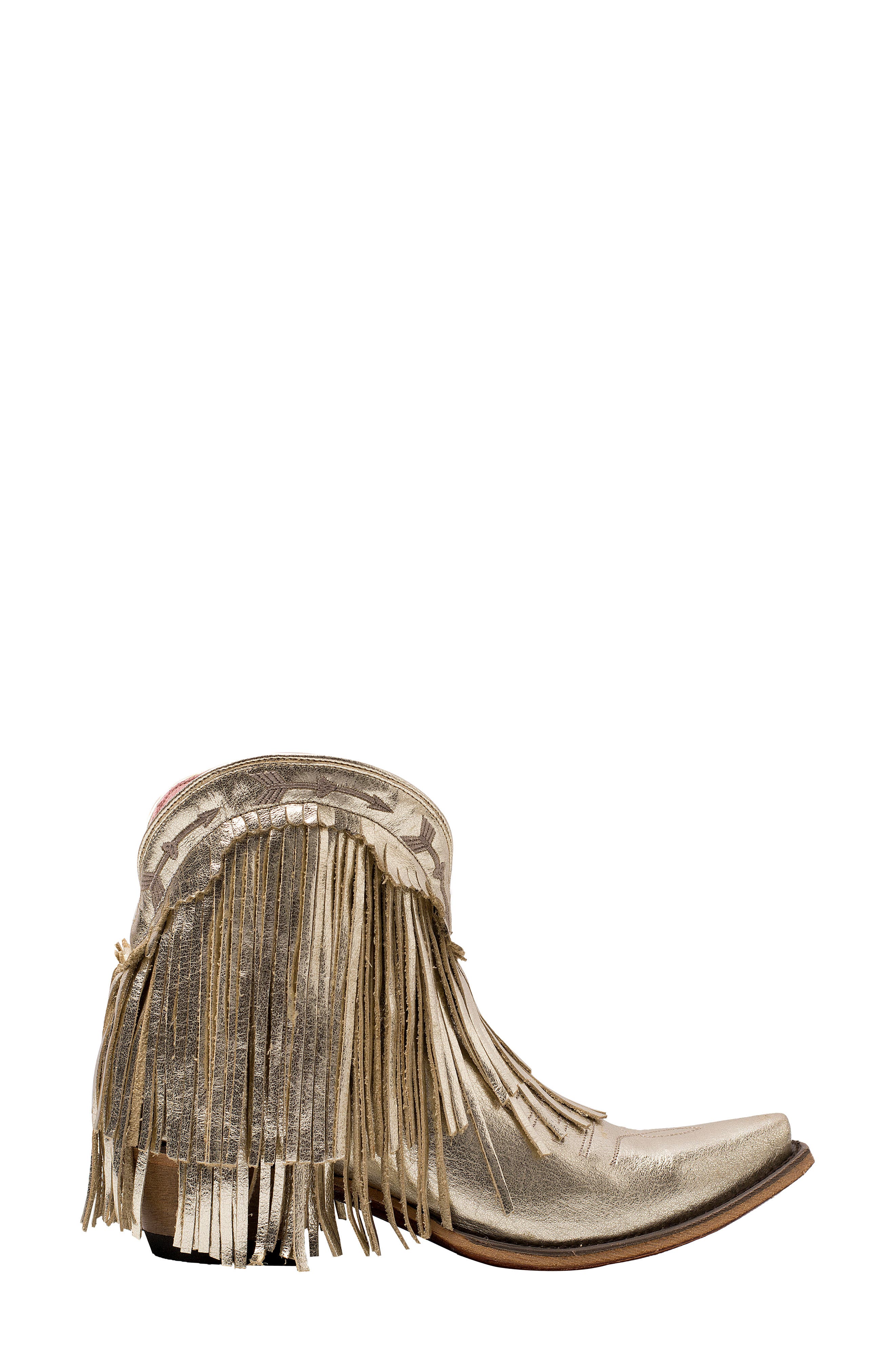 Lane Boots x Junk Gypsy Spitfire Fringe Bootie, Alternate, color, 