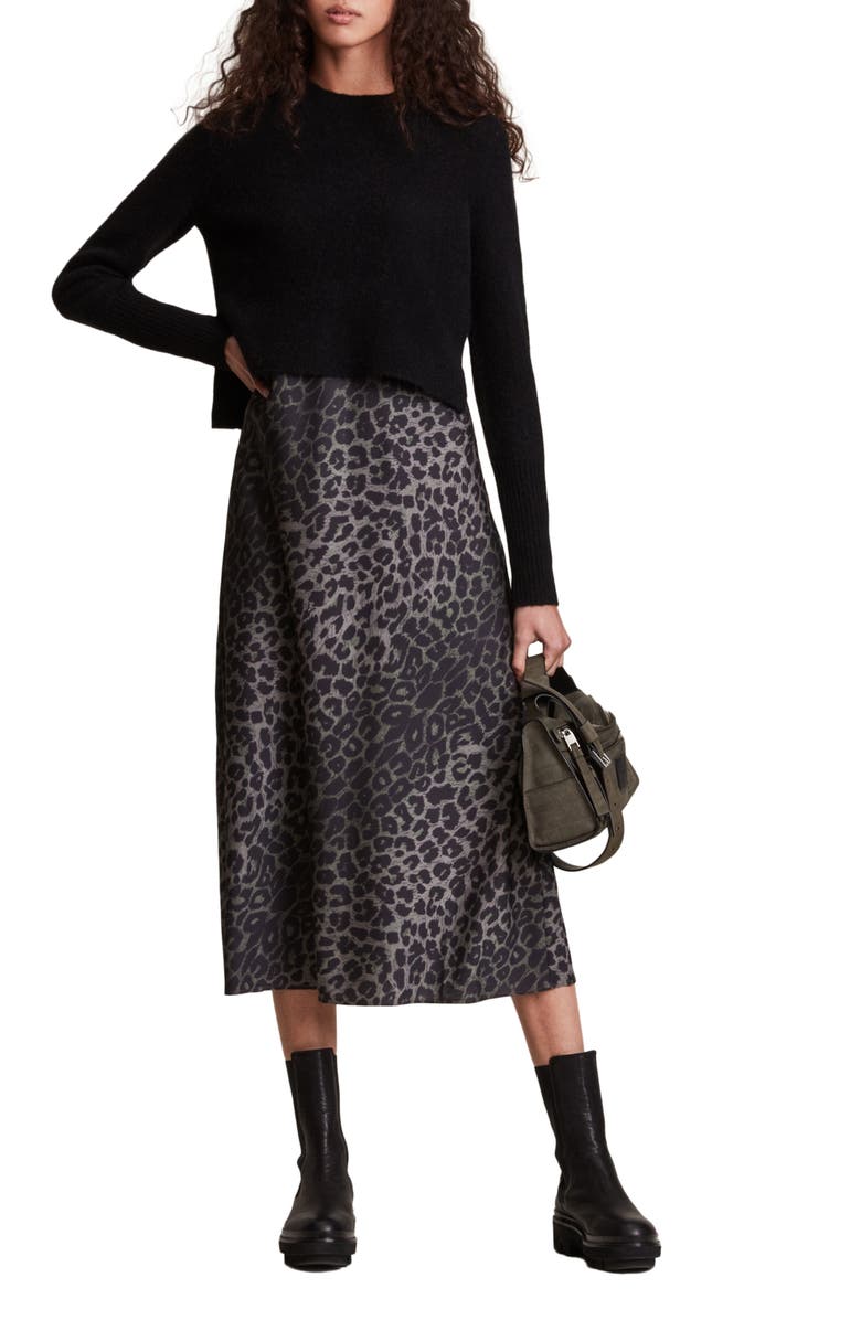 AllSaints Wick Alpaca Blend Crop Sweater, Alternate, color,