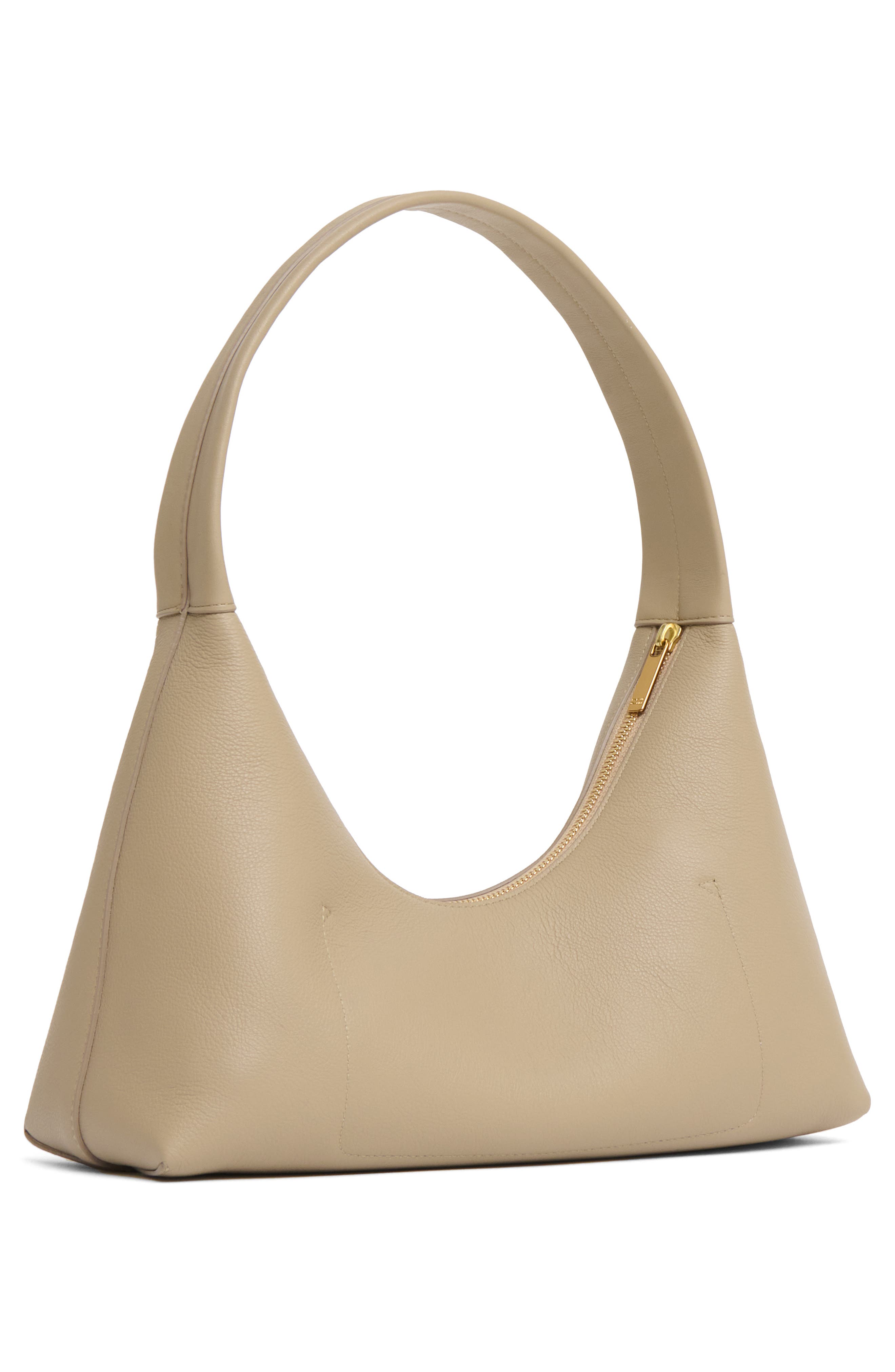 Mansur Gavriel Candy Baguette Leather Shoulder Bag, Alternate, color, Warm Grey