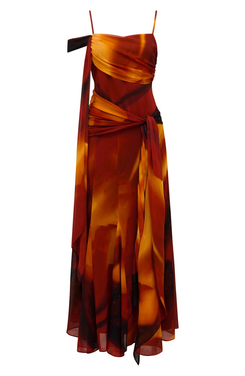 Ever New Leyla Abstract Print Maxi Dress, Alternate, color, 