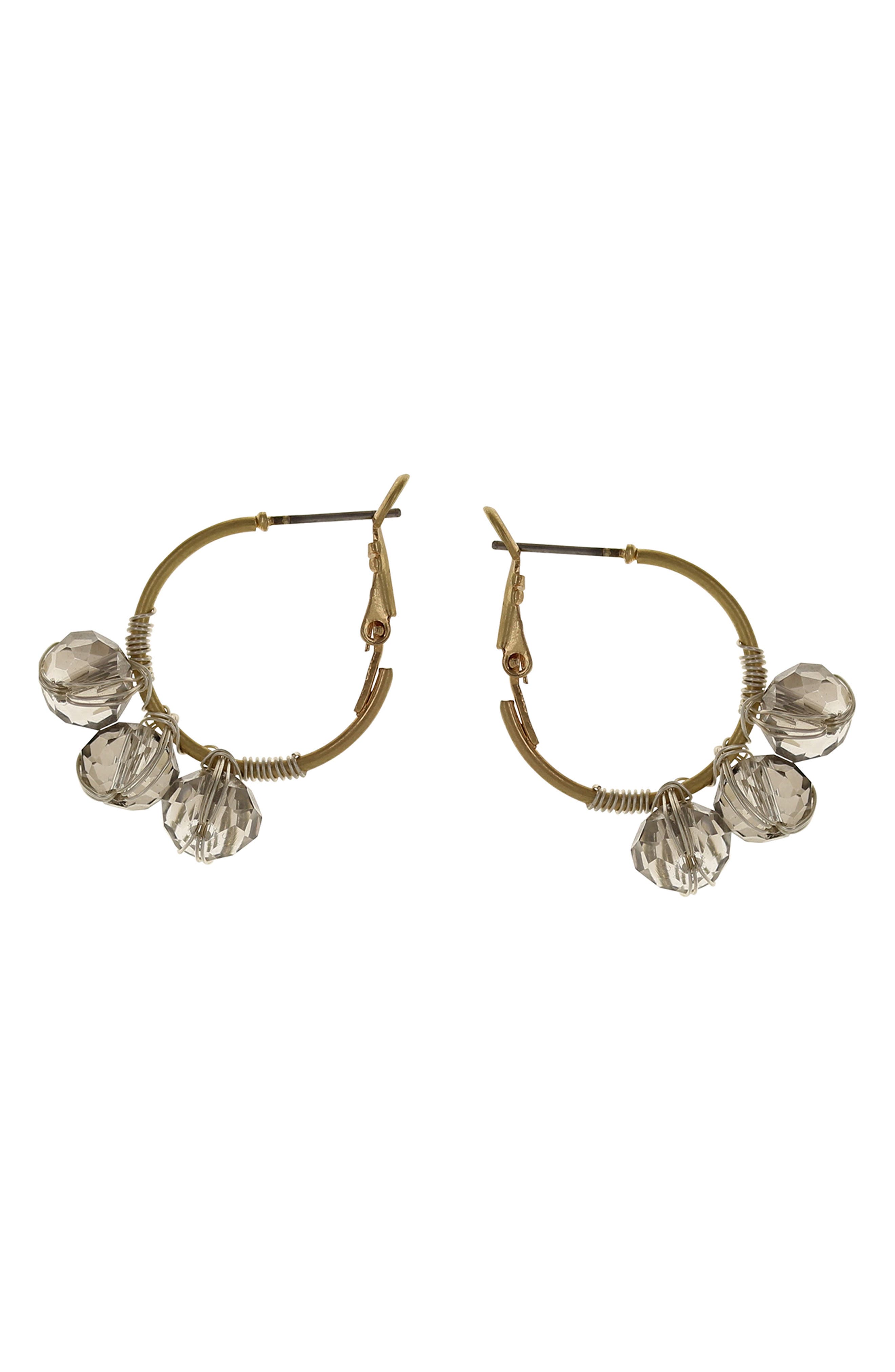 OLIVIA WELLES Mila Beaded Hoop Earrings