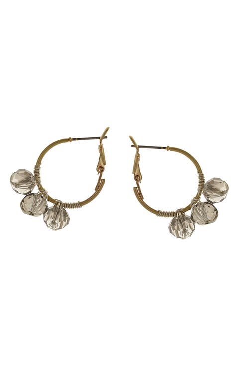 Mila Beaded Hoop Earrings