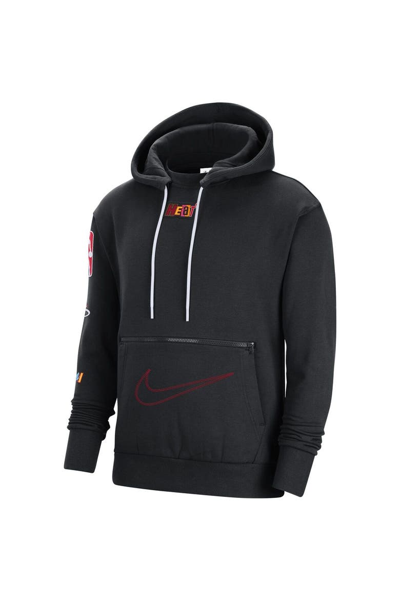 Men's Nike Black Miami Heat 2022/23 City Edition Courtside Heavyweight Fleece Pullover Hoodie, Alternate, color, Black