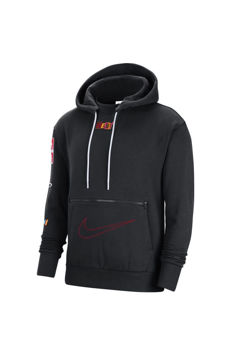 Nike Men's Nike Black Miami Heat 2022/23 City Edition Courtside Heavyweight Fleece Pullover Hoodie, Alternate, color, 